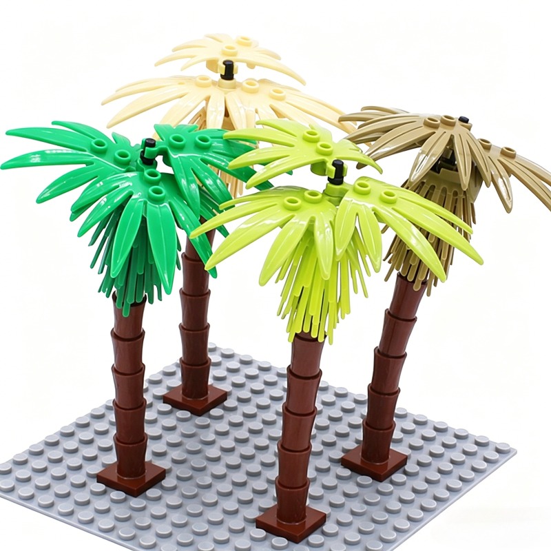 Bonsai Urban Garden - 都市の植物園、盆栽の森、熱帯雨林、ビーチ、島々、ココナッツの木 – モデルアクセサリー、組み立てブロック、おもちゃ