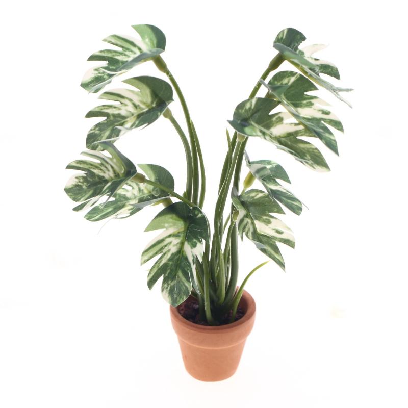 Bonsai Garden Usa - 新品。1個入り 1/12 ドールハウス シミュレーション モンステラ 緑の植物