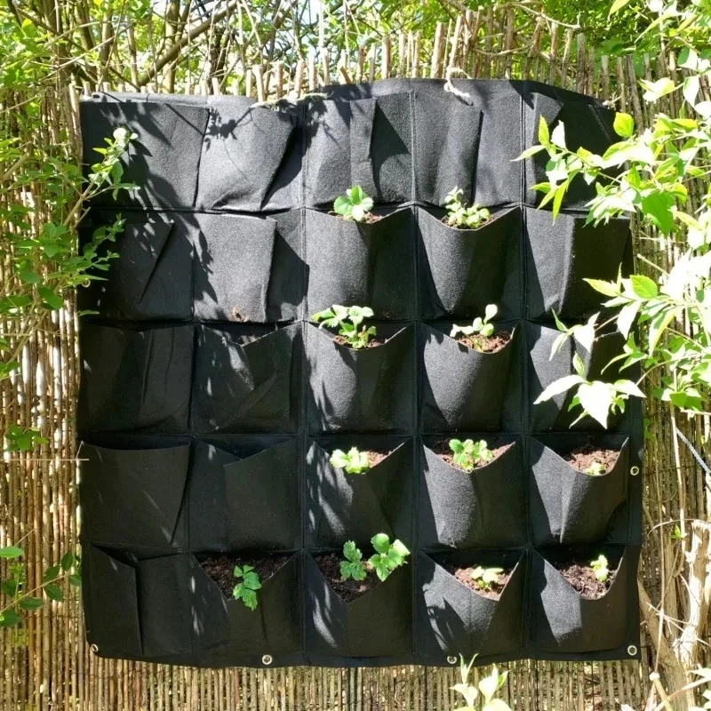 Bonsai Vertical Garden - 壁掛け式植栽バッグ、多ポケット付き栽培バッグ、プランター、垂直庭園、野菜、生活盆栽、花、植木鉢、家庭用品