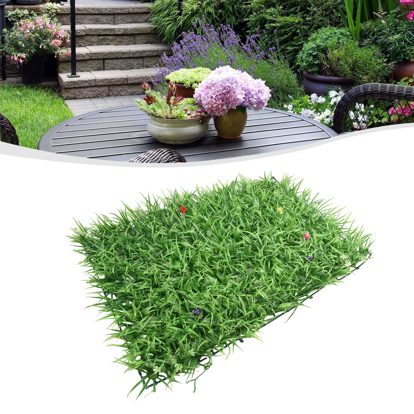 人工緑草正方形プラスチック芝生植物家の装飾壁ホテルリビングル - Bonsai Garden And Cafe のレビューと価格