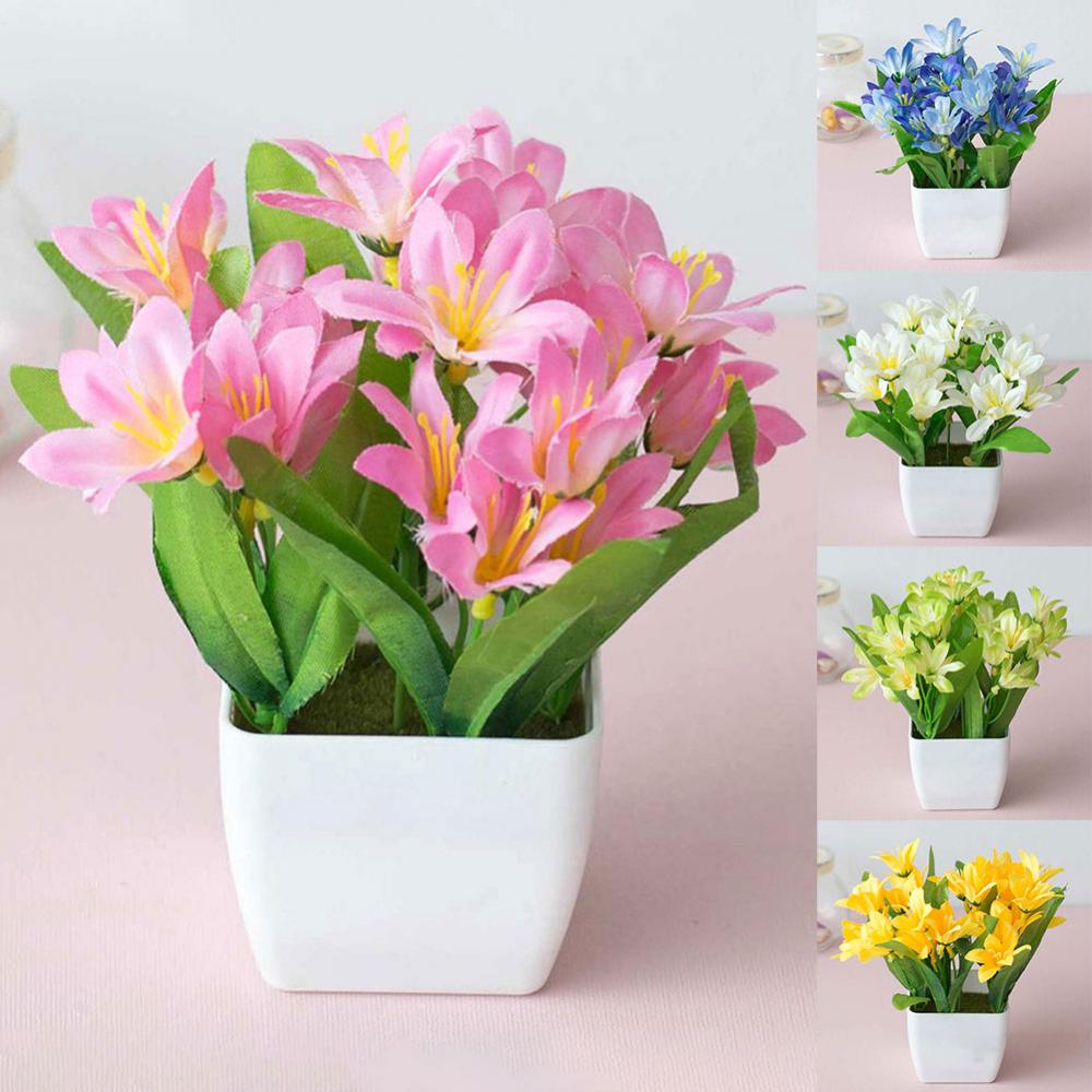 15cm 人工ユリの花 植物 ホームガーデン オフィス カフ - Bonsai Garden And Cafe のレビューと価格