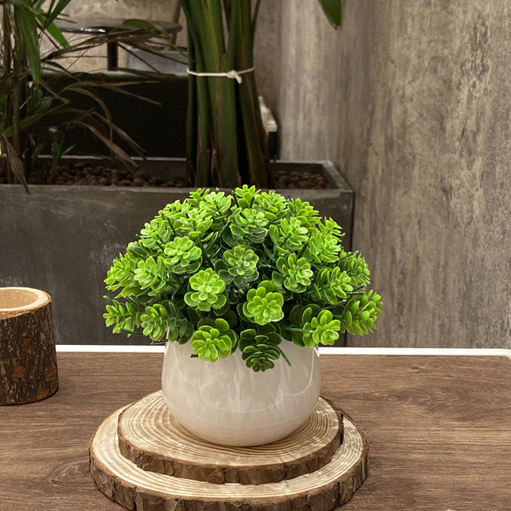 リアルなフェイク盆栽、人工鉢植え植物、鮮やかな人工緑の植物装 - Bonsai Garden And Cafe のレビューと価格