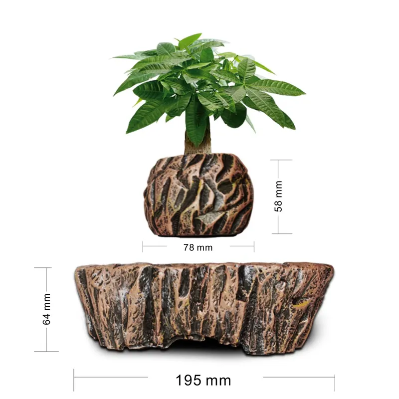 HCNT電磁浮遊樹脂盆栽垂直高床式庭園家庭屋外装飾育苗ポット - Bonsai Vertical Garden のレビューと価格