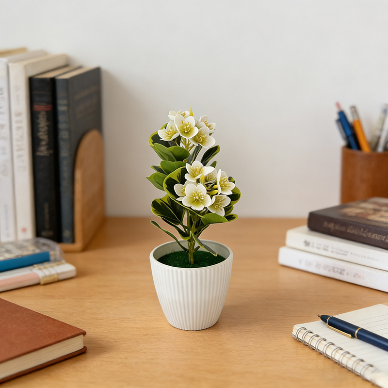 8x25cm 縦縞模様の植木鉢 ぬいぐるみ 模造鉢植え植物  - Bonsai Vertical Garden のレビューと価格