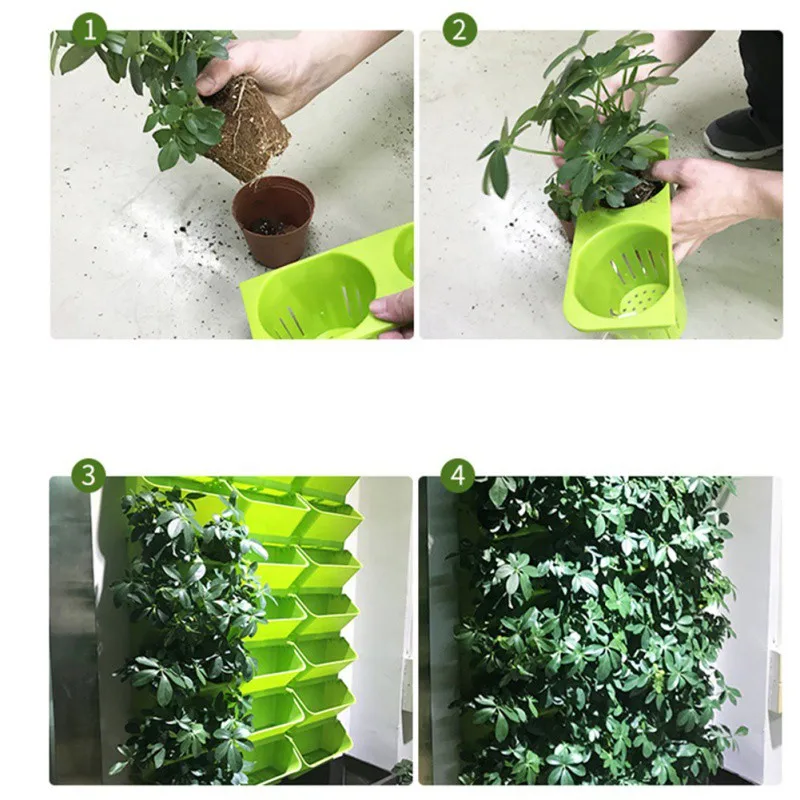1PC 自動散水植木鉢垂直庭プランターポケット壁掛け多肉植物 - Bonsai Vertical Garden のレビューと価格