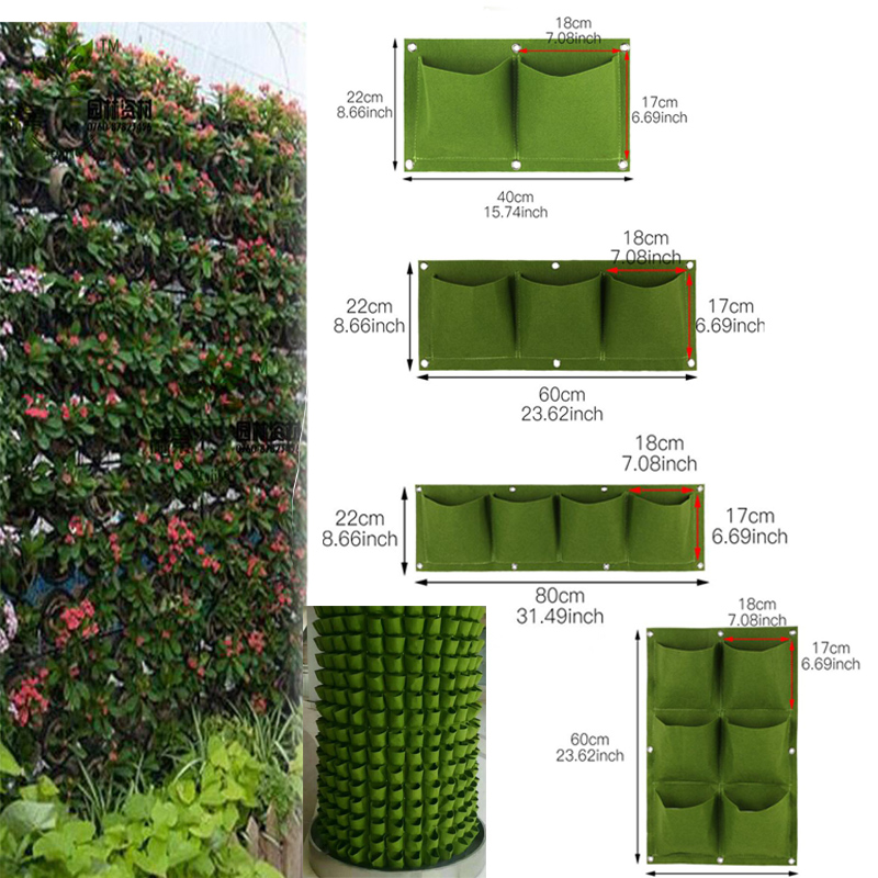 壁掛け植栽バッグポケットグリーン栽培バッグプランター垂直庭園 - Bonsai Vertical Garden のレビューと価格