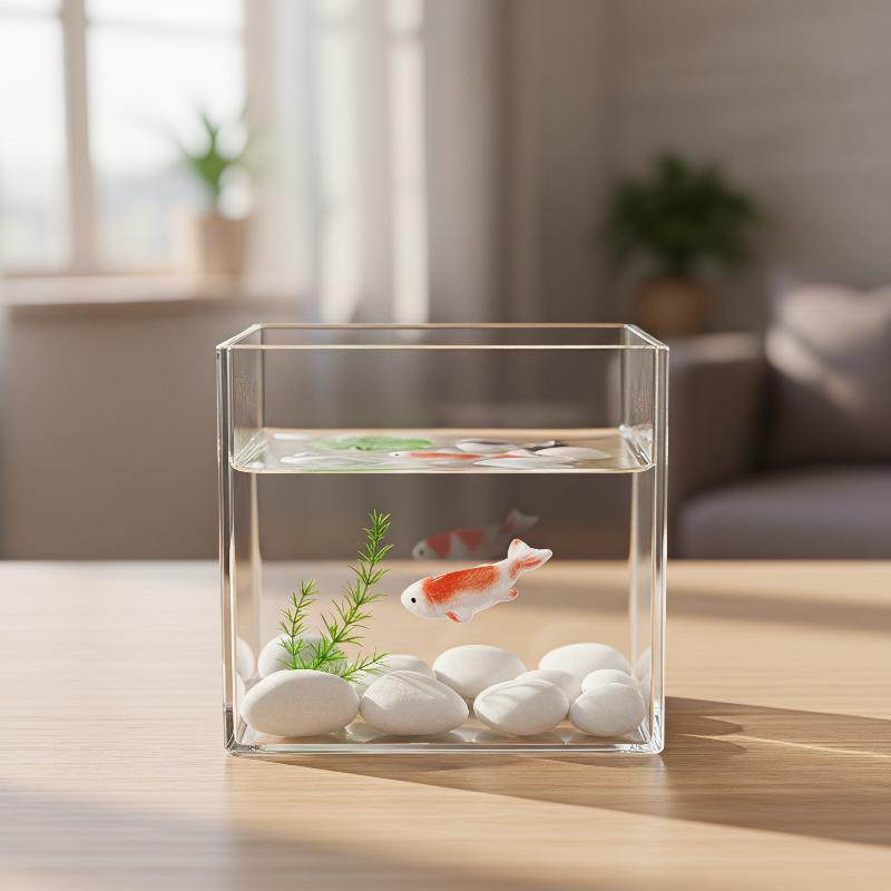 ミニ樹脂製鯉の置物、創造的なリアルな蓮の飾り、色褪せにくい、 - Bonsai Koi Garden のレビューと価格