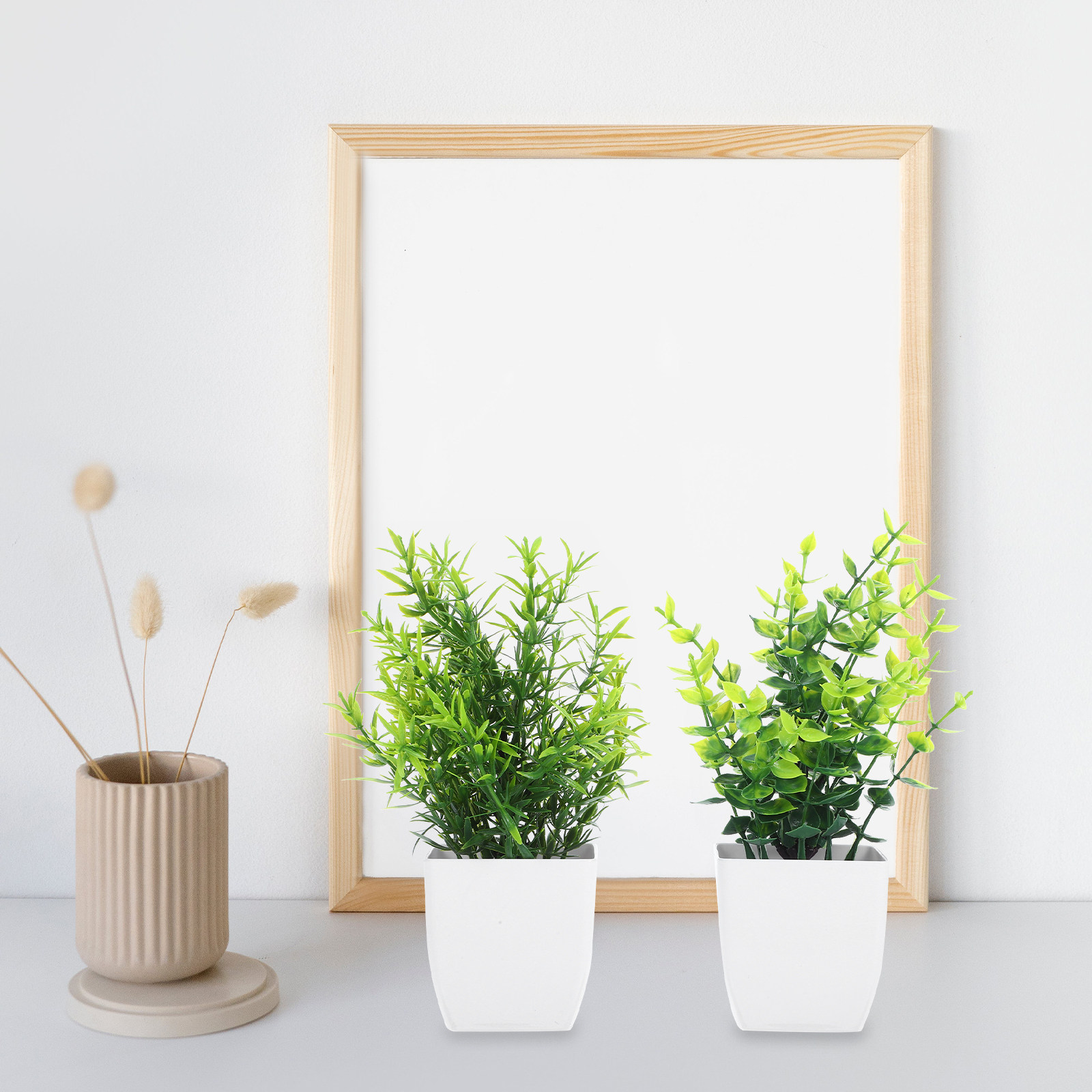 4個入りリアルな人工鉢植え、小さな偽物盆栽飾り、リビングルー - Bonsai Garden And Cafe のレビューと価格